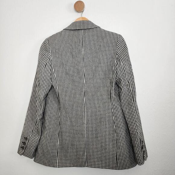 NEW Pearl by Lela Rose Black Checkered Plaid Houndstooth Blazer Jacket - Picture 10 of 11